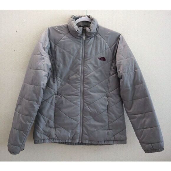 The North Face TB5M/TN5M Women’s Sz Small LT Gray Harway Full Zip Puffer Jacket - Picture 1 of 9